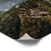 山の森林火災ビュー ポスター (角)