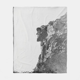 山の毛布の老人 フリースブランケット