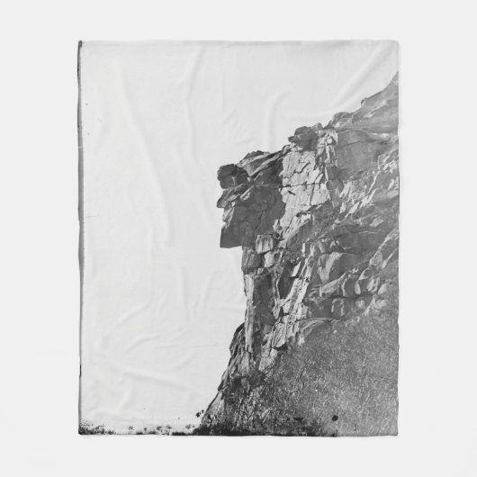 山の毛布の老人 フリースブランケット (正面)