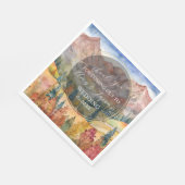 山の水の色の風景の目的地の結婚式C スタンダードランチョンナプキン (角)