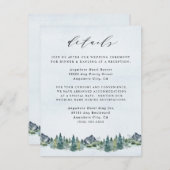 山の水の色をエレガントテーマに結婚した エンクロージャーカード (正面/裏面)