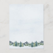 山の水の色をエレガントテーマに結婚した エンクロージャーカード (裏面)