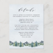 山の水の色をエレガントテーマに結婚した エンクロージャーカード (正面)