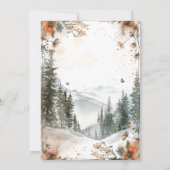 山の水の色をエレガントテーマに結婚した 招待状 (裏面)