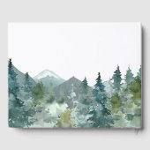 山の水彩画ウェディングシャワー ゲストブック (裏面)