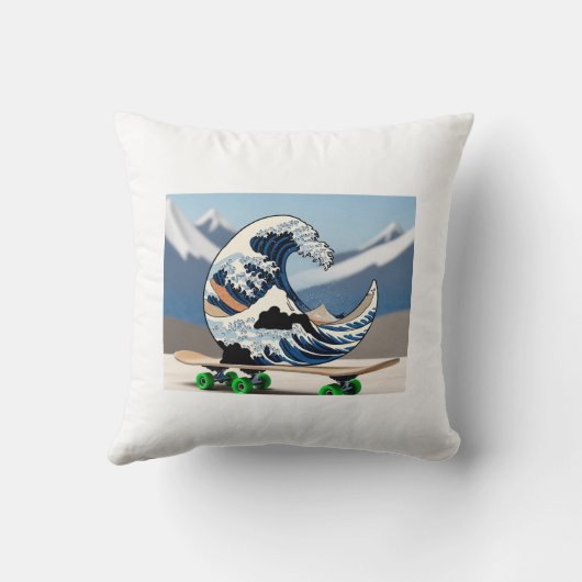 山の波紋 クッション (裏面)