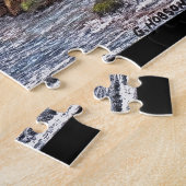 山の流れのアクリルの絵画のパズル ジグソーパズル (側面)