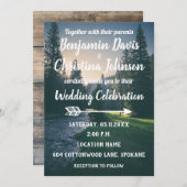 山の流れの結婚式招待状 招待状 (正面/裏面)