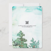 山の湖でのウェディング・ウォーターカラー招待状 招待状 (裏面)
