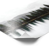 山の湖での常緑樹の反射 フォトプリント            (角)