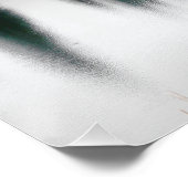 山の湖での常緑樹の反射 ポスター (コーナー)