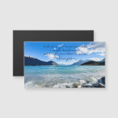 山の湖の写真に感銘を与えるフレーズのマグネット (正面/裏面)