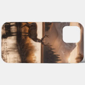山の湖の大きな角を持つシカ Case-Mate iPhoneケース (裏面 (横))