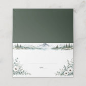 山の湖の森の結婚式プレイスカード プレイスカード (外部開封)