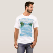 山の湖の森の風景 Tシャツ (正面フル)