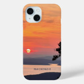 山の湖の美しい夕焼け Case-Mate iPhoneケース (裏面)