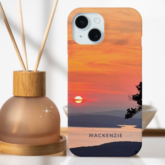 山の湖の美しい夕焼け Case-Mate iPhoneケース
