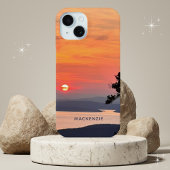山の湖の美しい夕焼け Case-Mate iPhoneケース