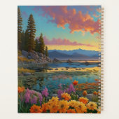 山の湖の花のアート プランナー手帳 (裏面)