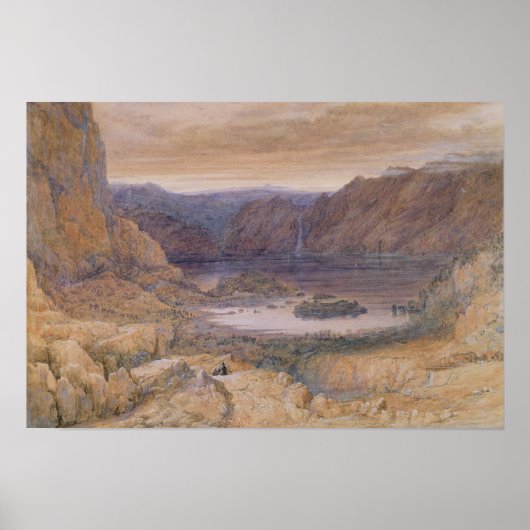 山の湖，ノルウェー， c.1827 ポスター (正面)