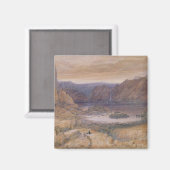 山の湖，ノルウェー， c.1827 マグネット (正面/裏面)