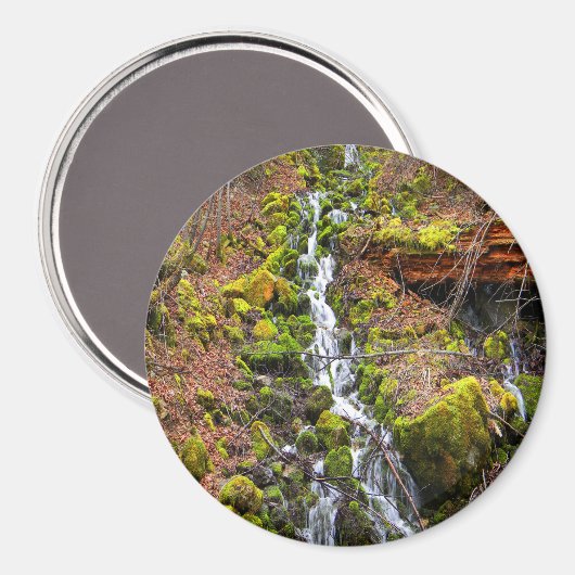 山の湧水の滝..... マグネット (正面/裏面)