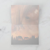 「山の火の嵐」、グリーティングカード カード (内部)