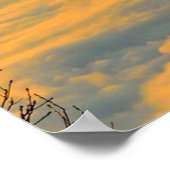 山の火山のピーク ポスター (角)