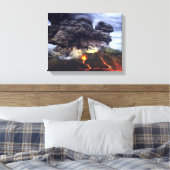 山の火山の噴火 キャンバスプリント (インサイチュ (寝室))