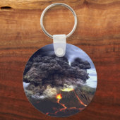 山の火山の噴火 キーホルダー (正面)