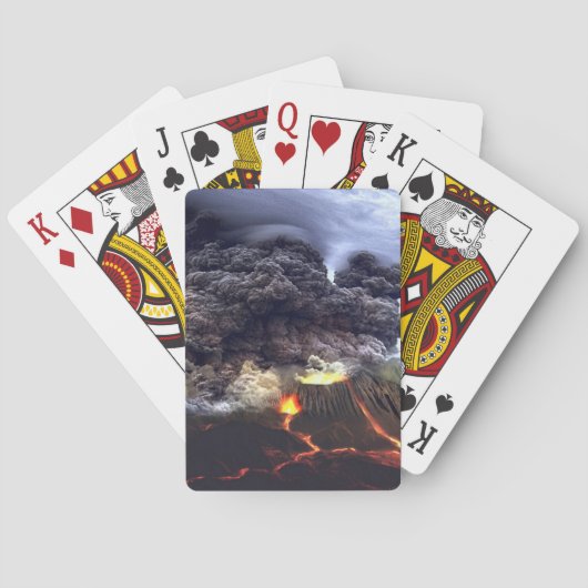 山の火山の噴火 トランプ (裏面)