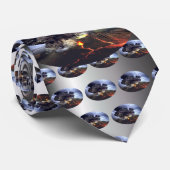 山の火山の噴火 ネクタイ (ロール)