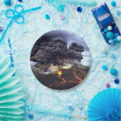 山の火山の噴火 ペーパープレート (パーティー)