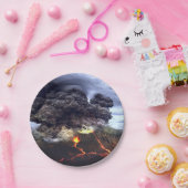 山の火山の噴火 ペーパープレート (パーティー)