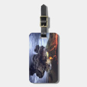 山の火山の噴火 ラゲッジタグ (正面縦)