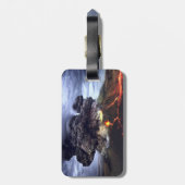 山の火山の噴火 ラゲッジタグ (裏面縦)