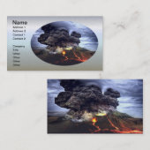 山の火山の噴火 名刺 (正面/裏面)