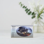 山の火山の噴火 名刺 (スタンド正面)