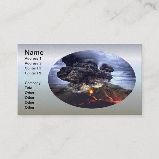 山の火山の噴火 名刺 (正面)