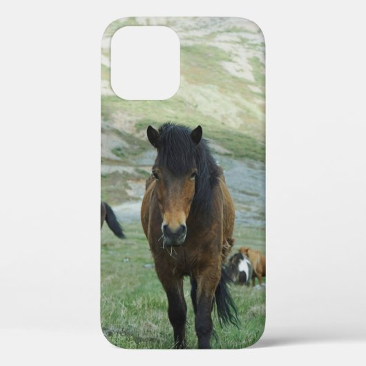 山の牧場にある馬の群れ Case-Mate iPhoneケース (裏面)