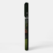 山の牧場の黒馬 iPhoneケース (左側面)