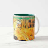 山の獅子考え ツートーンマグカップ (正面右)