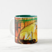 山の獅子考え ツートーンマグカップ (正面左)