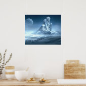 山の男のファンタジー彫刻 ポスター (キッチン)