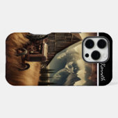 山の畑のトラクター iPhoneケース (裏面横)