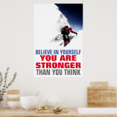 山の登信じ登り口やる気を起こさせる ポスター (キッチン)