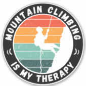 山の登山は私のセラピーホワイトオプション シール (正面)
