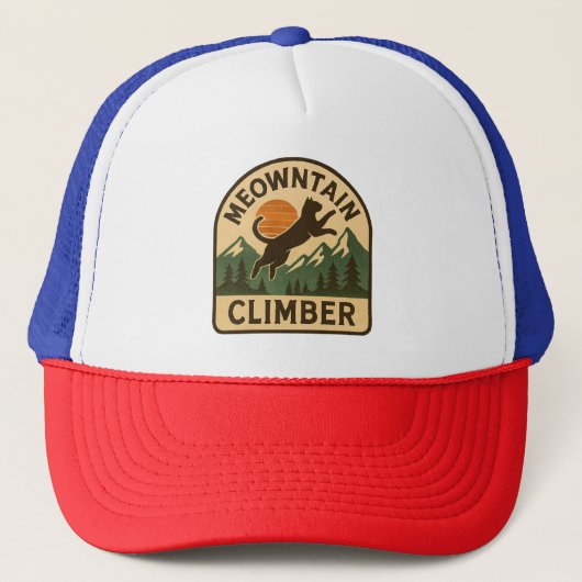 山の登山者のトラック帽 キャップ (正面)