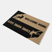 山の登山者のDoormat、岩の登山Doormat ドアマット (アングル)