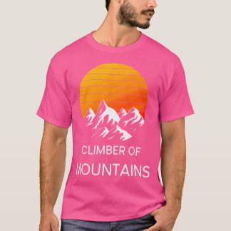 山の登山者ハイキングと登山 Tシャツ